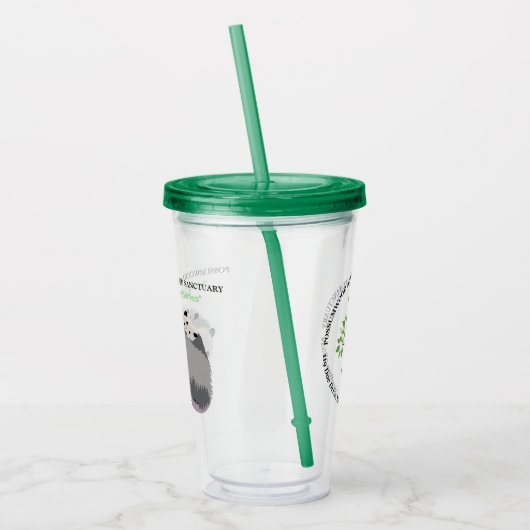 Mutter Opossum u. Familien-wiederverwendbare Acryltrinkbecher (Links)