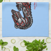 Mutter Otter & Baby Haida Art Küche Handtuch (Gefaltet)