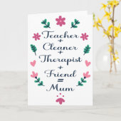 Mutter, pädagogische Therapeutin und Freundin Mutt Karte (Gelbe Blume)