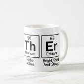 Mutter Periodensystem Wissenschaft | Süße Chemie Kaffeetasse (VorderseiteRechts)
