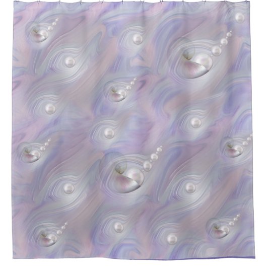 Mutter Perlen, die einer Perle die Geburt gibt Duschvorhang (Vorderseite)