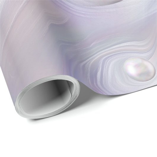 Mutter Perlen, die einer Perle die Geburt gibt Geschenkpapier (Rolleneckpunkt)