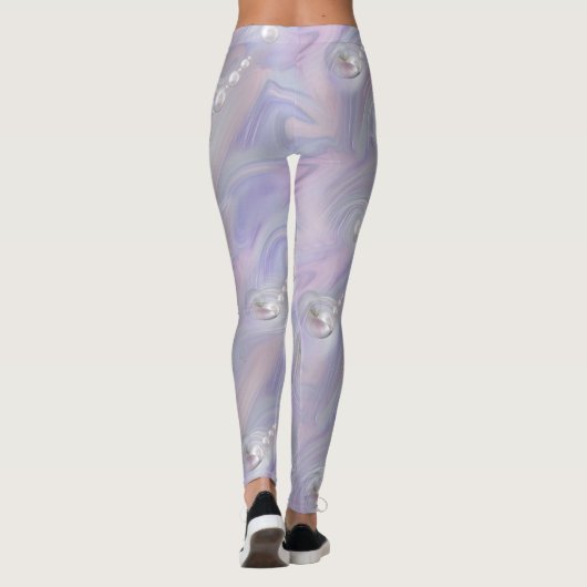 Mutter Perlen, die einer Perle die Geburt gibt Leggings (Rückseite)