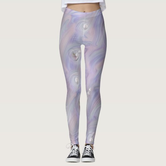 Mutter Perlen, die einer Perle die Geburt gibt Leggings (Vorderseite)