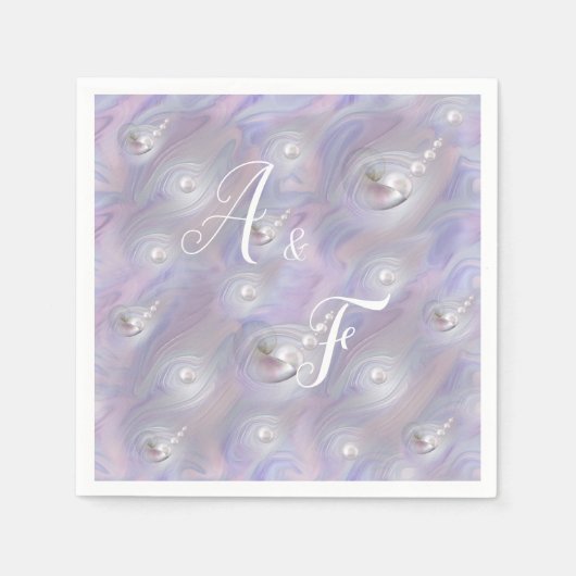 Mutter Perlen, die einer Perle die Geburt gibt Serviette (Vorderseite)