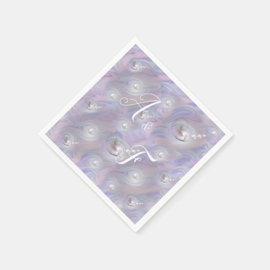 Mutter Perlen, die einer Perle die Geburt gibt Serviette (Ecke)