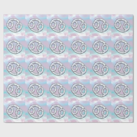 Mutter Perlkrebs Zodiac-Signatur-Dekoration Geschenkpapier (Flach)