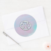 Mutter Perlkrebs Zodiac-Signatur-Dekoration Runder Aufkleber (Umschlag)