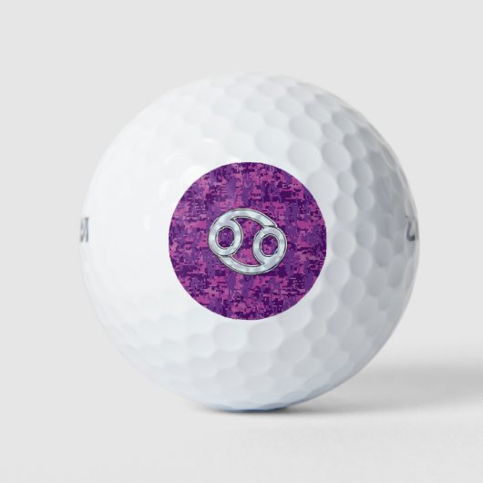 Mutter Perlkrebs Zodiac-Zeichen auf digitaler Camo Golfball (Vorderseite)