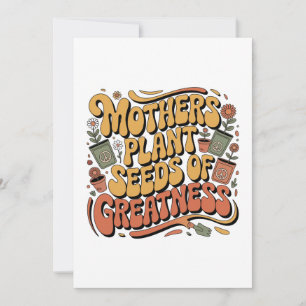 Mütter pflanzen Samen der Größe Einladung