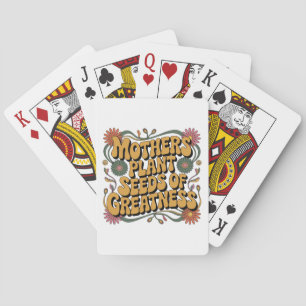 Mütter pflanzen Samen der Größe Spielkarten