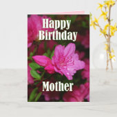 Mutter Pink Azalea Happy Birthday Karte (Gelbe Blume)
