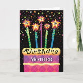 Mutter Pink Birthday Cake Karte (Vorderseite)
