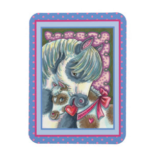 MUTTER PONY & IHR NIEDLICHER VALENTINE FILLY, PFER MAGNET