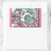 MUTTER PONY & IHR NIEDLICHER VALENTINE FILLY, PFER RECHTECKIGER AUFKLEBER (Tasche)