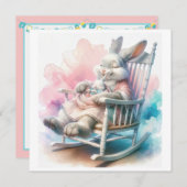 Mutter Rabbit Babydusche Einladung (Vorne/Hinten)