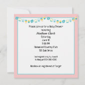 Mutter Rabbit Babydusche Einladung (Rückseite)