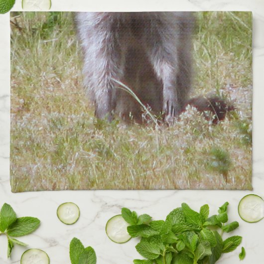 Mutter Raccoon Geschirrtuch (Gefaltet)