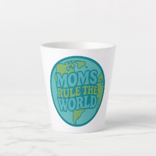 Mütter regieren die Welt Groovy Globe Milchtasse