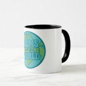 Mütter regieren die Welt Groovy Globe Tasse (VorderseiteRechts)