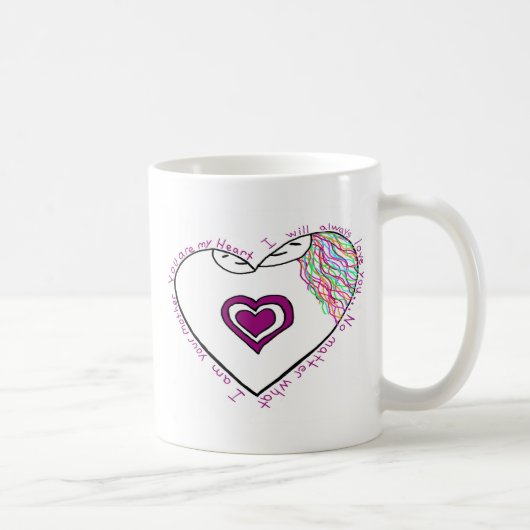 Mutter Reveal Drawing und Gedicht Kaffeetasse (Rechts)