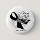 Mutter Ribbon - Melanom Hautkrebs Button (Vorderseite)