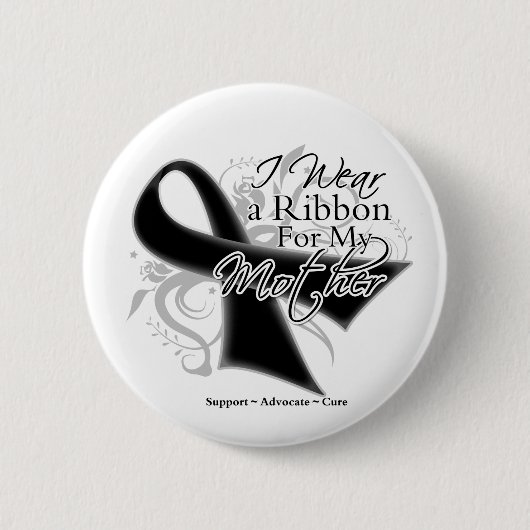 Mutter Ribbon - Melanom Hautkrebs Button (Vorderseite)