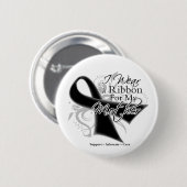 Mutter Ribbon - Melanom Hautkrebs Button (Vorne & Hinten)
