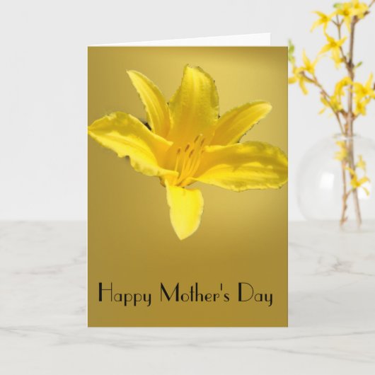 Mutter - riesige gelbe Lilie Karte (Gelbe Blume)