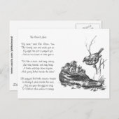 Mutter Robin und ihre Babys in einer Schuhe Postkarte (Vorne/Hinten)