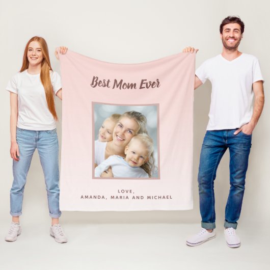 Mutter Rose Gold Foto Kinder Namen Fleecedecke (Beispiel)