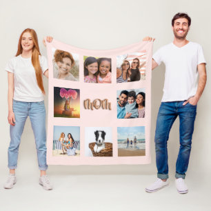 Mutter Rose Goldmedaille Foto Collage Mama Fleecedecke