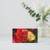 Mutter Rote Gelbe Rosen Visitenkarte (Stehend Vorderseite)