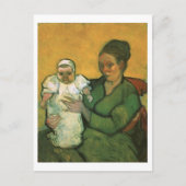 Mutter Roulin mit ihrem Baby, Vincent Van Gogh Postkarte (Vorderseite)