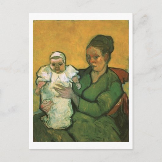 Mutter Roulin mit ihrem Baby, Vincent Van Gogh Postkarte (Vorderseite)