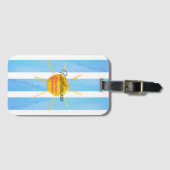 Mutter Runner Yellow Sunshine Wasserfarbe Custom Gepäckanhänger (Vorderseite (Horizontal))