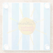 Mutter Runner Yellow Sunshine Wasserfarbe Custom Glasuntersetzer (Rückseite)