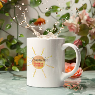 Mutter Runner Yellow Sunshine Wasserfarbe Custom Tasse