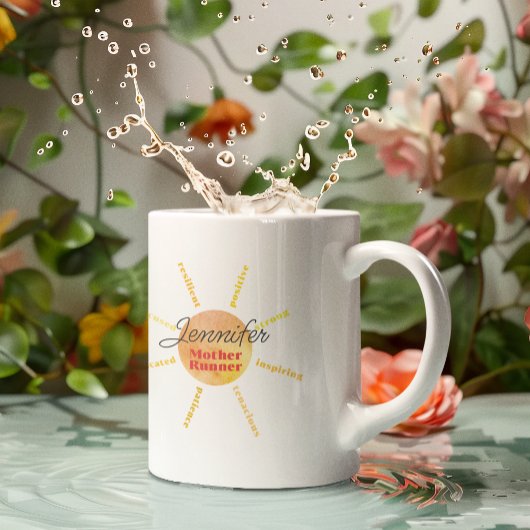 Mutter Runner Yellow Sunshine Wasserfarbe Custom Tasse