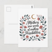 Mütter säen Samen endloser Möglichkeiten Postkarte (Vorne/Hinten)