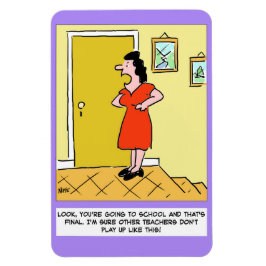 Mutter sagt dem Lehrer: "Du hast got, zur Schule z Magnet