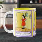 Mutter sagt dem Lehrer: "Du hast got, zur Schule z Zweifarbige Tasse