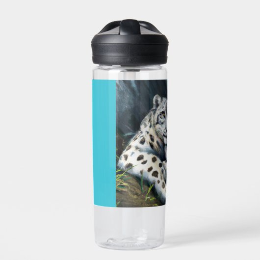 Mutter Schneeleopard und Cub in den Bergen Trinkflasche (Vorderseite)