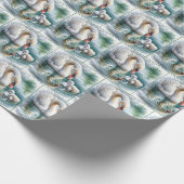 Mutter Schwan mit Cygnet Geschenkpapier (Ecke)