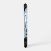 Mutter Schwarzbär & Cube durch Wasserfall iPhone 16 Hülle (Linke Seite)