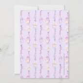 Mutter Segen Feder und Perlen lila Kunst Einladung (Rückseite)