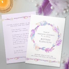 Mutter-Segen-Perlen-Anweisungen lila Kunst Einladung