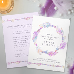 Mutter-Segen-Perlen-Anweisungen lila Kunst Einladung
