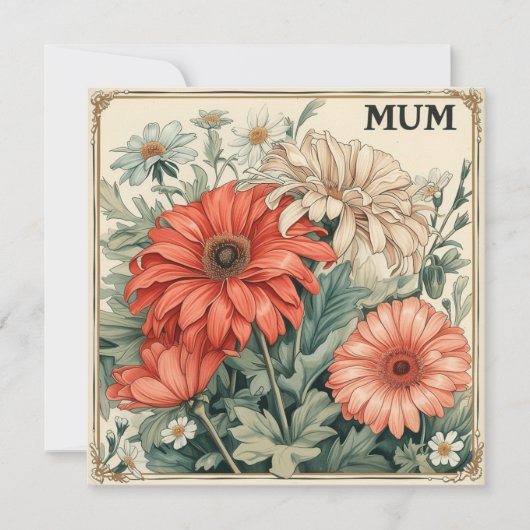 Mutter Segnungen: Herzwärmenwünsche Feiertagskarte (Vorderseite)