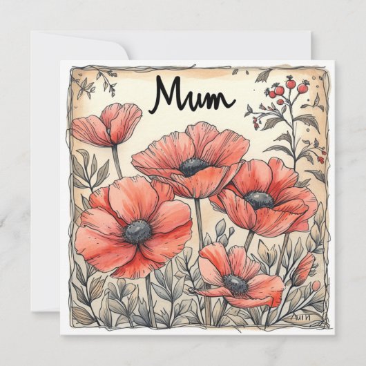 Mutter Segnungen: Süße Gefühle Feiertagskarte (Vorderseite)